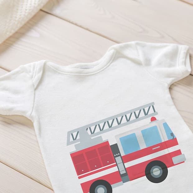 Firetruck G-Tube One-Piece