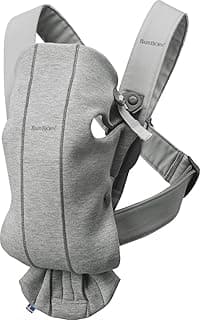 Baby Carrier Mini, Light Gray, 3D Jersey | Infant Carrier (7-25 lbs), Ergonomic, Easy-to-Use