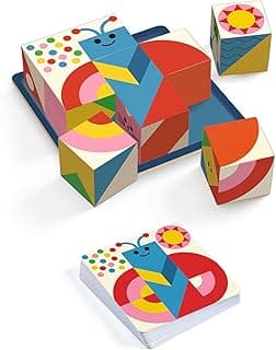 SoLogic Cubologic 9 - Wooden Logic Game for Little Ones - Challenging, Fun & Creative Activity for Family & Friends - Cute Retro Style Puzzle Toy for Children 6+ Years Girls & Boys