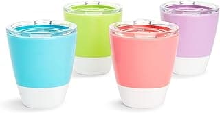 Splash™ Open Toddler Cups with Training Lids, 7 Ounce, Multicolored, 4 Pack