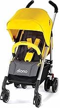 Flexa Umbrella Stroller from Infant to Toddler, Freestanding Slim Fold, Lightweight Umbrella Stroller with Canopy, XL Storage Basket, Yellow Sulphur