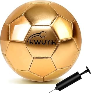 Size 5 Glitter Gold Soccer Ball Set With Pump