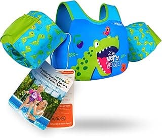 Puddle Float Jumper 20-30-50-60-70 Pounds, Toddler Swim Vest for 1-3-5-6-9 Years Old, Pool Floats with Swimming Arm Floaties Swim Jacket & Water Wings for Kids Swimmies, Boys, Girls, niños