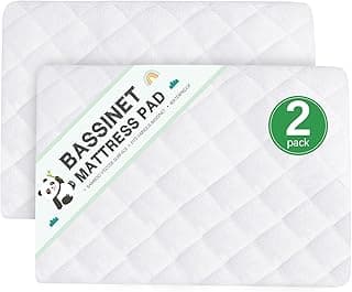 Waterproof Cradle Bassinet Mattress Protector, 2 Pack, 18x36 Inch