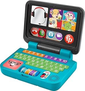 Baby & Toddler Toy Laugh & Learn Let’s Connect Laptop Pretend Computer with Smart Stages for Infants Ages 6+ Months​