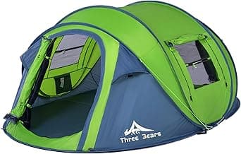 ThreeBears Instant Pop-Up Tent – 2 Person Tent with Easy Automatic Setup, Ideal for Camping, Traveling, and Outdoor Adventures