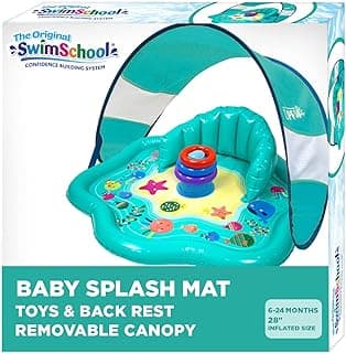 Infant Baby Pool Floats, Free Swimming, Super Buoyant – Ages 6-24 Months – Multiple Colors/Styles – Adjustable Canopies and Seats, Splash & Play Baby Floaties
