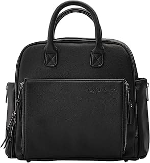 Mini Bag, Transitional Minimal Diaper Bag, Vegan Leather, with Expandable Pockets, Built-In Wallet, Organizer